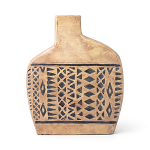 Maceta Decorativa Mediana de Terracota Koper con Diseño Geométrico - Product Image 1