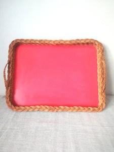 Forme rectangulaire naturelle tissée meilleur décor de table plaqué rotin servant du thé et autres biscuits pour les ustensiles de cuisine et l'hôtel en Inde - Product Image 5