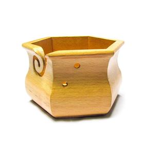 Porte-bol en fil hexagonal Portable en bois de hêtre dur massif de qualité supérieure pour tricoter au Crochet coffret cadeau de noël - Product Image 1