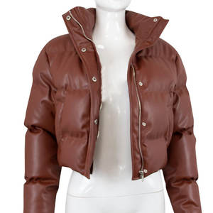 Blouson matelassé court brodé pour femme, veste pour temps froid avec personnalisation complète sur les tendances - Product Image 2