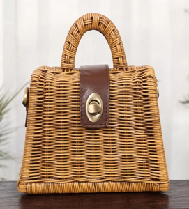 Bolso de hombro de ratán para mujer, bolso de mimbre, bolso artesanal, bolso de hombro tejido a mano - Product Image 5