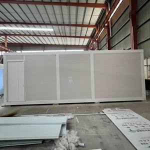 Cadre blanc personnalisé de 40 pieds en blanc ange Deux chambres à <span class=keywords><strong>coucher</strong></span> Trois salles de bain <span class=keywords><strong>et</strong></span> <span class=keywords><strong>dressing</strong></span> Maison extensible à toit plat - Product Image 2