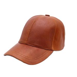 Casquette de Baseball classique en cuir véritable 100%, casquette et chapeau en cuir avec Logo personnalisé vierge pour hommes et femmes - Product Image 1