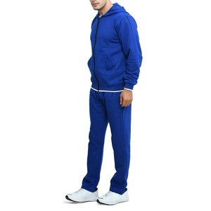 Ensemble pantalon de survêtement et sweat à capuche unisexe Vêtements de sport pour hommes Conception personnalisée pour hommes Survêtements de jogging Couleur bleue - Product Image 2