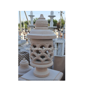 Lampe en pierre de Jodhpur moderne, fabriquée par des artisans expérimentés, écologique et durable pour une décoration intérieure intemporelle, utilisation en extérieur, Inde - Product Image 4