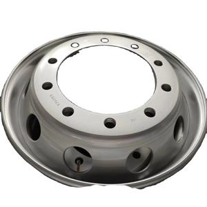 Nouvelles jantes de remplacement pour camion 22.5x8.25 11R22.5, en alliage d'aluminium forgé, sans chambre à air, finition argentée, modèle Foton, garantie 5 ans - Product Image 1