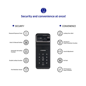 Evernet LH610F-SKN cửa kỹ thuật số khóa thông minh rim khóa mật khẩu thẻ chìa khóa nhận dạng vân tay an ninh được thực hiện tại Hàn Quốc - Product Image 3