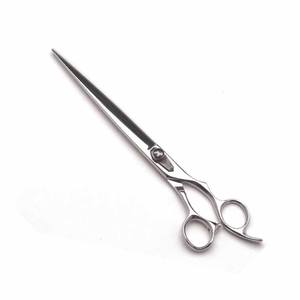 Tijera Recta de Hoja para Aseo de Mascotas, Tijera con Acabado de Pulido, Tornillo Ajustable y Reposapiés - Product Image 1