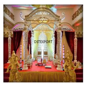 Decoración Tradicional Moderna y Portátil para Bodas, Tema Dhanush Mandap, Decoración Exquisita para Eventos de Boda, Material de Fibra de Vidrio, Personalizable - Product Image 1