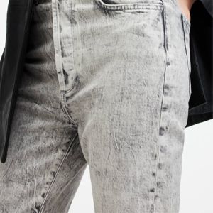 Venta al por mayor personalizado mujeres estiramiento pantalones de mezclilla de cintura alta de color sólido transpirable pantalones vaqueros de pierna ancha - Product Image 5
