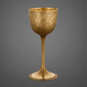 TrinityCup sacré calice Antique laiton Communion verre à vin fabriqué à la main Vintage gobelet pour l'église et les cérémonies spirituelles - Product Image 4