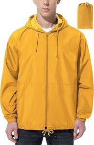 Veste coupe-vent longue pour homme de marque en gros, style vintage, légère, imperméable, à capuche, pour l'hiver - Product Image 2