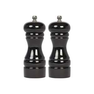 Set of 2 Black 13 cm Metal Salt and <b>Pepper</b> <b>Grinders</b> - Product Image 1