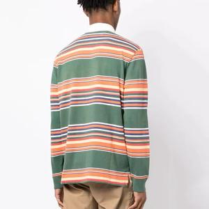 T-shirt à manches longues en coton et polyester pour hommes-Chemise de sport respirante avec motif solide-Vente en gros de tissu en toile pour polo - Product Image 6