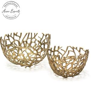 ถ้วยชามอลูมิเนียมทำมืออินเดียพร้อมนกแสนรักบนโต๊ะรับประทานอาหารใช้ในเชิงพาณิชย์ของตกแต่งชิ้นกลาง - Product Image 5