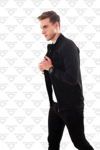 ชุดวอร์มสำหรับผู้ชายชุดวอร์มผ้าโพลีเอสเตอร์สำหรับใส่ได้ทั้งชายและหญิงชุดวอร์มผ้าโพลีเอสเตอร์ออกแบบโลโก้ได้ตามต้องการ - Product Image 3