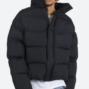 High Quality Custom Men's Hooded Jackets Oversized Outdoor Bubble Down <b>Coat</b> in Plus Size Winter Fabric Wholesale - Product Image 3