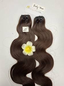 ที่ขายดีที่สุด 100% ผมมนุษย์คลื่นร่างกายหนังกําพร้าเวียดนามเวอร์จินชิดผมผ้าคู่ดึงสีน้ําตาลคู่ - Product Image 3