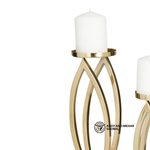 Support de bougie moderne en résine dorée avec base en pierre, fait main, écologique, durable, décoration d'intérieur pour la Saint-Valentin et Noël - Product Image 6