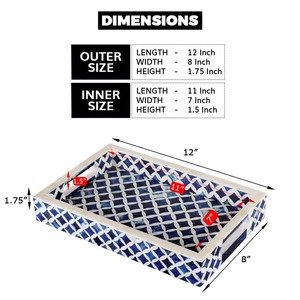 ถาดตกแต่งลายกระดูกแบบโมเดิร์น งานแฮนด์เมดระดับไฮเอนด์ ของตกแต่งบ้าน - Product Image 3
