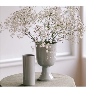 แจกันดอกไม้ประดับโต๊ะพร้อมฐานแจกันดอกไม้โลหะสไตล์ชายฝั่งใหม่ในบ้านและงานแต่งงาน - Product Image 1