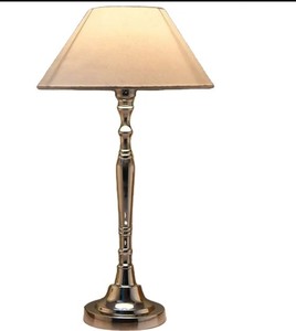 Metal with White Fabric Shade and Tripod Design Perfect for Stylish Living Room and Bedroom <b>Lighting</b> - Product Image 1