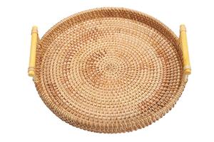 Bandeja de Arte de Conchas Marinas de Ratán Hecha a Mano, Idea de Regalo de Navidad para Servir Comida y Hermosa Decoración del Hogar - Product Image 4