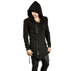 2025 <b>Black</b> <b>Men</b> Winter Embroidered Zipper-Up Quick Dry Breathable 100% Organic Cotton Polyester Casual Streetwear <b>Hoodie</b> <b>For</b> Man - Product Image 2