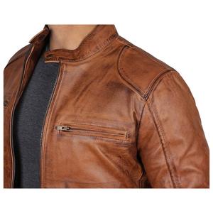 Veste en cuir PU personnalisée pour hommes avec poches frontales Veste universitaire en cuir élégante de grande taille Veste en cuir pour hommes - Product Image 4