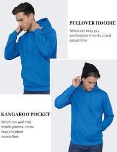 Vintage Oversized <b>Hoodie</b> For <b>Men</b> Drop Shoulder Pullover Cotton Sweatshirt Warm <b>Thick</b> Fleece Retro Style Winter Wear <b>Hoodie</b> - Product Image 2