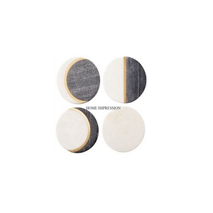 Sous-verres décoratifs pour la maison en marbre dessus de table décoration maison restaurant hôtels ustensiles de cuisine thé et café sous-verre à vendre - Product Image 1