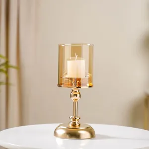 Premium Gold-Plated Metal <b>Candle</b> Stand Elegant Design for Home and Event Decor Dining Table and Living Room Wholesale - Product Image 4