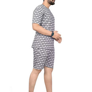 Ensemble de shorts d'été pour hommes, décontracté, en tissu éponge uni, 100% coton, séchage rapide, sportif, logo personnalisé, ensemble de 2 pièces, personnalisé - Product Image 5