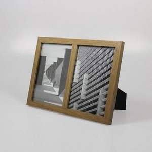 Cadre photo en bois naturel fait main avec logo personnalisé, décoration écologique pour la maison et le bureau, à poser sur une étagère ou une table - Product Image 4