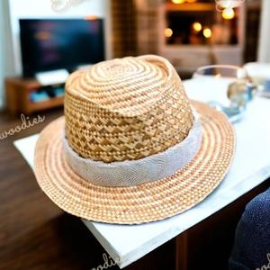 หมวกฟางถักสำหรับกลางแจ้งหมวกฟางใยปาล์มขนาดใหญ่หมวกฟางไม้ไผ่ - Product Image 6