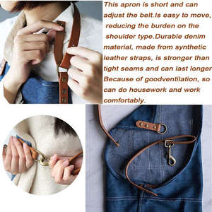 Wholesale Fast Delivery Cheap <b>Black</b> Navy Adjustable Cotton Customized logo <b>Apron</b> Multi-pocket Demin <b>Apron</b> by Maximize Wear - Product Image 5