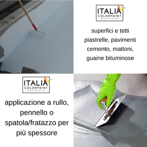 Italia Colorpaint Supergum 20 kg Rosso, Materiale Impermeabilizzante Elastomerico Rinforzato con Fibra in Colore Rosso - Product Image 5