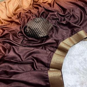 Dernière tenue de créateur, saree en soie Dola de style moderne à la demande avec dentelle fantaisie, fabrication indienne et fournisseur - Product Image 1