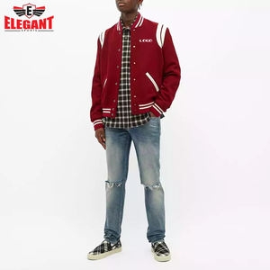 Chaqueta de béisbol Varsity para hombre de lana de algodón Chaqueta universitaria de béisbol de manga larga de tu propio estilo - Product Image 3