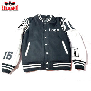 2024 chaqueta Letterman Varsity para hombre, ropa deportiva elegante, cuerpo de lana, Mangas de cuero, logotipos bordados personalizados, soporte de lona, bolsillo de PU - Product Image 4