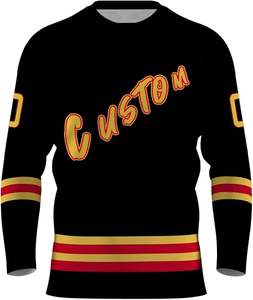 Jersey de equipo de hockey sobre hielo de poliéster 100% con número bordado nombre del jugador Jersey nombre del equipo de hockey sobre hielo - Product Image 4