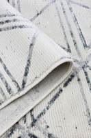 Tapis d'appoint Serenad gris clair en velours turc, lavable, moderne, tissé, en polyester et acrylique, antidérapant, style oriental, pour la maison, en PET