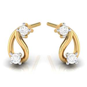 Boucles d'oreilles de style Hip Hop en or massif 14 carats pour femmes VVS Moissanite Diamond Stud Stars avec style glacé en argent 925 de luxe - Product Image 4