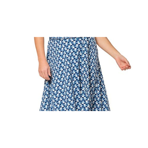 Abito Midi Leota da Donna in Jersey Viola con Stampa Floreale Brittany, Modello Svasato e Vestibilità Aderente - Vita Naturale - Product Image 6