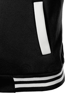 2025 fábrica al por mayor de lana personalizada invierno High Street béisbol Varsity chaqueta hombres Casual deportes doble cara soporte de cuero - Product Image 5