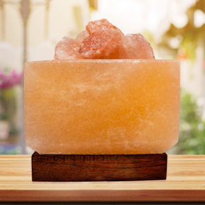 Bol à Feu en Sel de l'Himalaya Fait Main en Forme Carrée avec des Morceaux de Sel Naturel pour une Ambiance Spa et Bien-être - Product Image 2