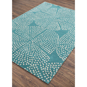 Alfombra de Lana Azul Acar, Tejida a Mano, Modelo Tac-4551, Diseño Abstracto para Decoración del Hogar, por Jaipur Rugs US - Product Image 2