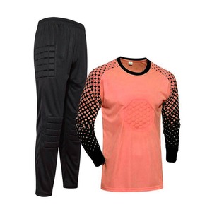 Nuevo uniforme de entrenamiento de fútbol para niñas, Conjunto de camiseta de fútbol de portero, camisa protectora de manga larga con esponja, pantalones, poliéster 100% - Product Image 6