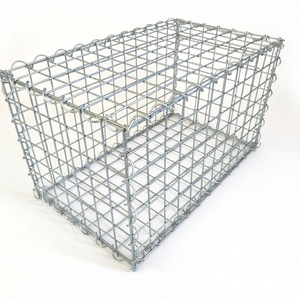 Panneaux de mur en <span class=keywords><strong>gabion</strong></span> soudés, maille carrée en fil d'acier galvanisé pour clôture de jardin extérieur et travaux d'ingénierie civile - Product Image 1