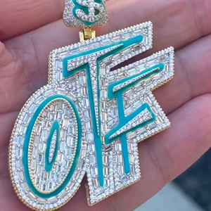 Alta calidad personalizado 925 plata esterlina Iced Moissanite diamante colgante lindo estilo Hip Hop joyería fina colgantes y dijes - Product Image 1